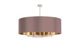 Icarus 6 Light Pendant in Chalk White with Bespoke Large Shade